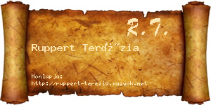 Ruppert Terézia névjegykártya